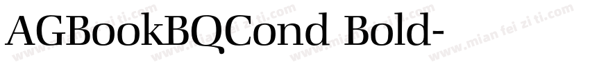 AGBookBQCond Bold字体转换